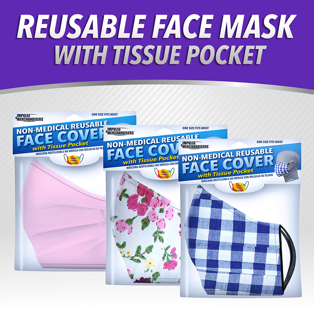 Reusable Face Mask with Tissue Pocket