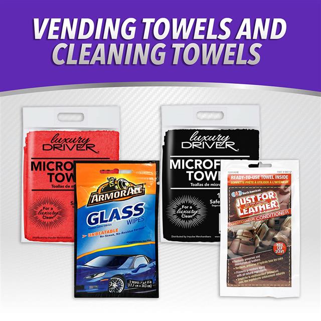 Impulse Merchandisers Car Glass Cleaner Wipes for Car interior