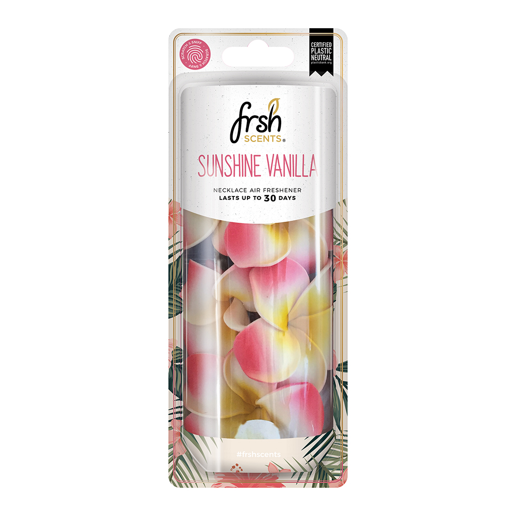 FRSH Floral Necklace Hanging Air Freshener - Sunshine Vanilla