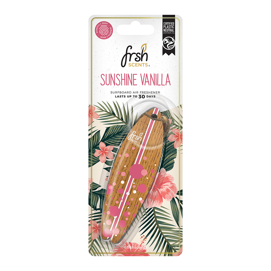 FRSH Surfboard Hanging Air Freshener - Sunshine Vanilla