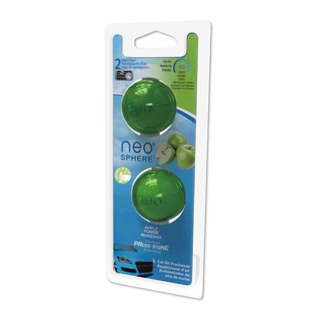 Neo Sphere Vent Clip Air Freshener 2 Pack- Apple