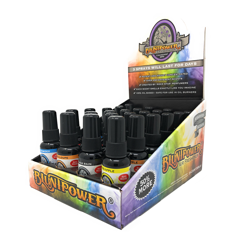 Bluntpower 24 Piece Display 1 Ounce Oil Base Concentrate Air Freshener