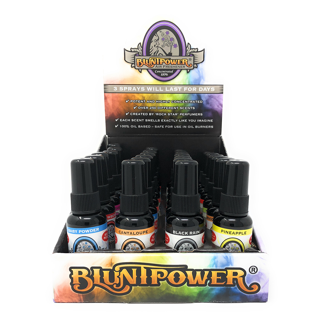 Bluntpower 24 Piece Display 1 Ounce Oil Base Concentrate Air Freshener