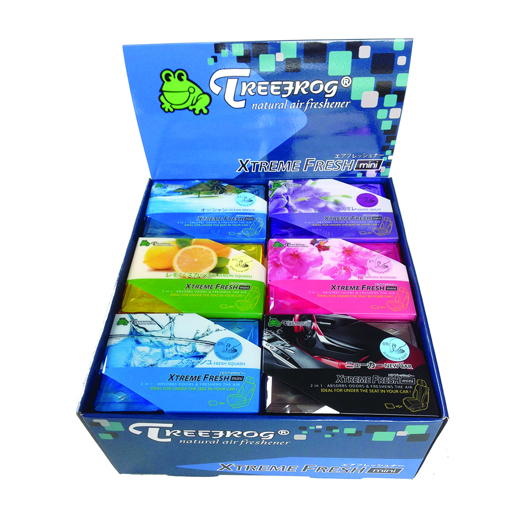 Treefrog Fresh Box Mini Air Freshener Display - 24 Piece Assortment