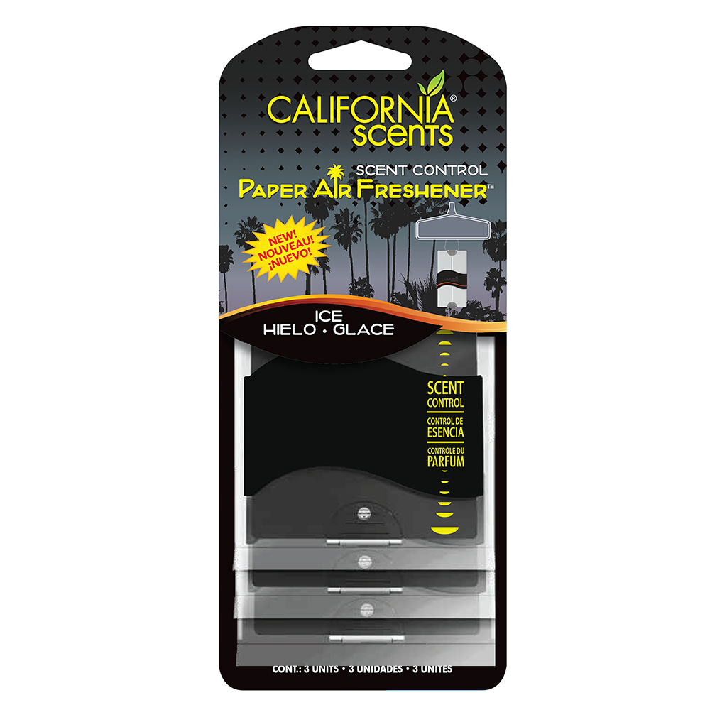 California Scents 3 Pack Paper Air Freshener - Ice