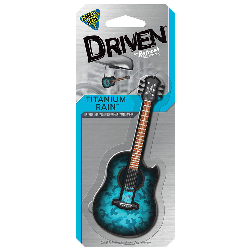 Driven Air Freshener Guitar- Titanium Rain