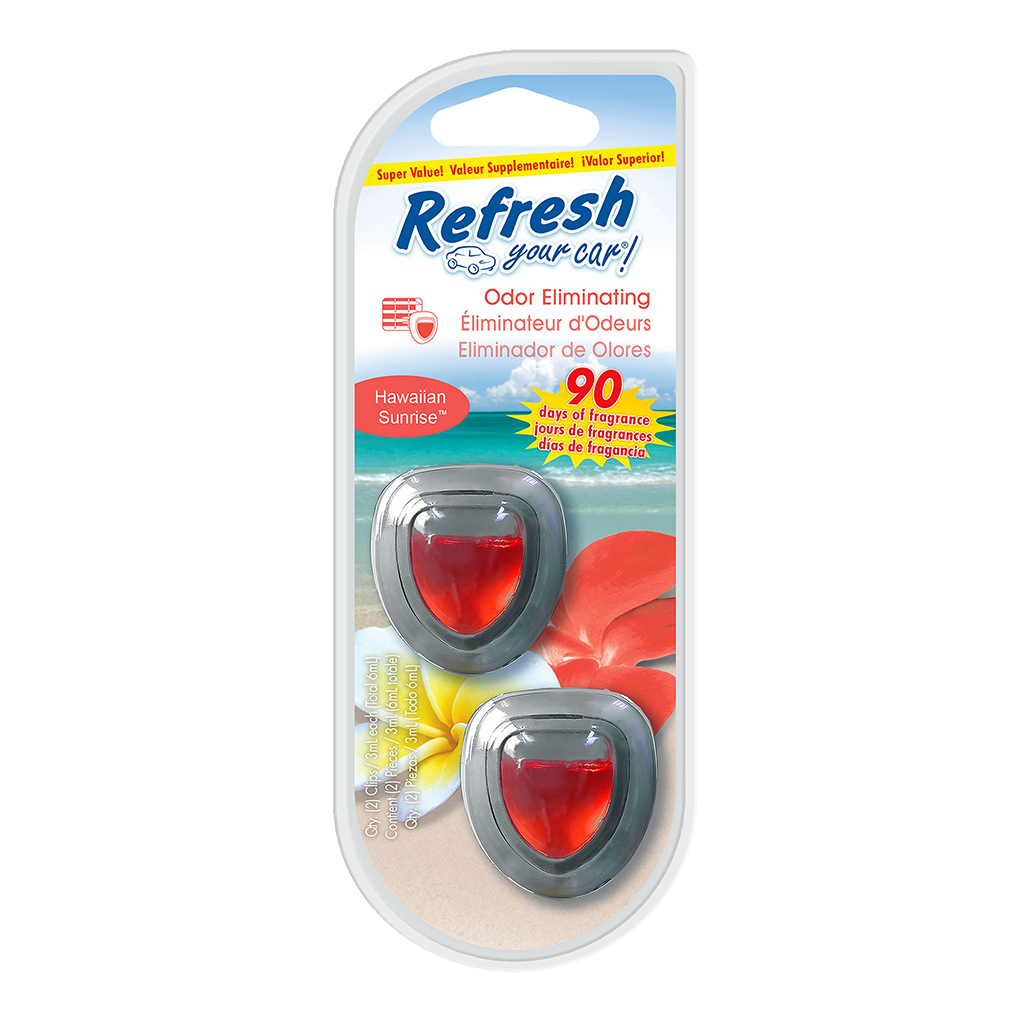 Refresh Mini Membrane Air Freshener 2 Pack - Hawaiian Sunrise