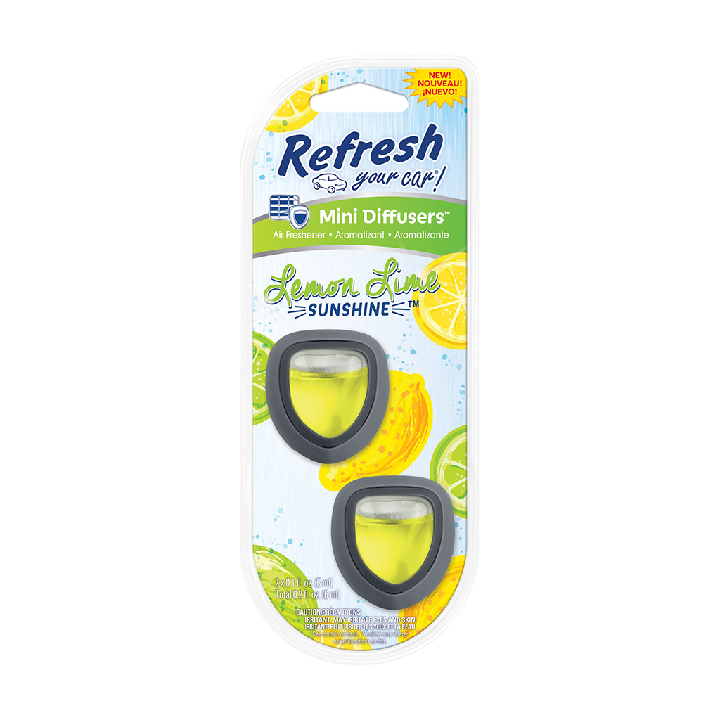 Refresh Mini Membrane Air Freshener 2 Pack - Lemon Lime Sunshine
