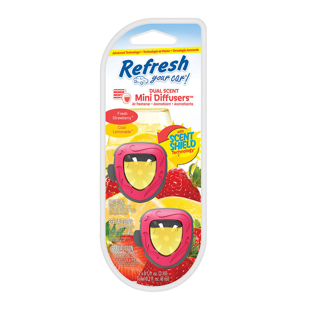Dual Mini Membrane Air Freshener Strawberry/Lemonade 2 Pack