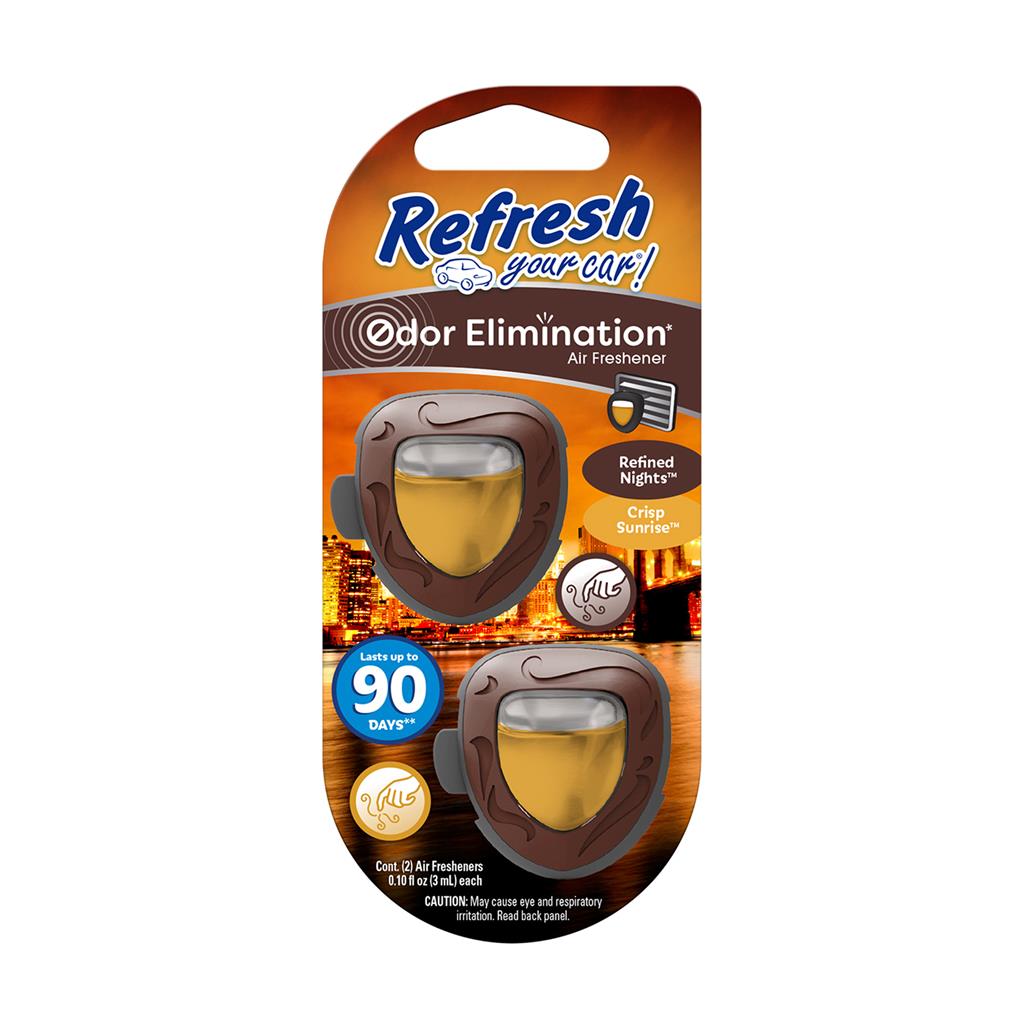 Refresh Mini Membrane Air Freshener 2 Pack - Refined Night Crisp Sunrise