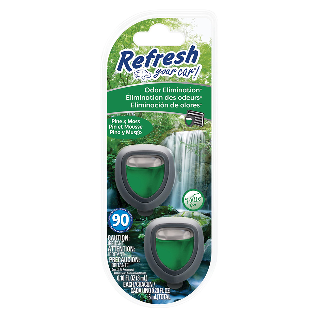 Refresh Mini Membrane Air Freshener 2 Pack - Pine and Moss