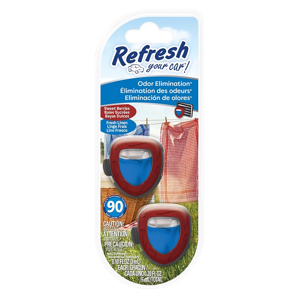 Refresh Mini Membrane Air Freshener 2 Pack - Sweet Berries Fresh Linen
