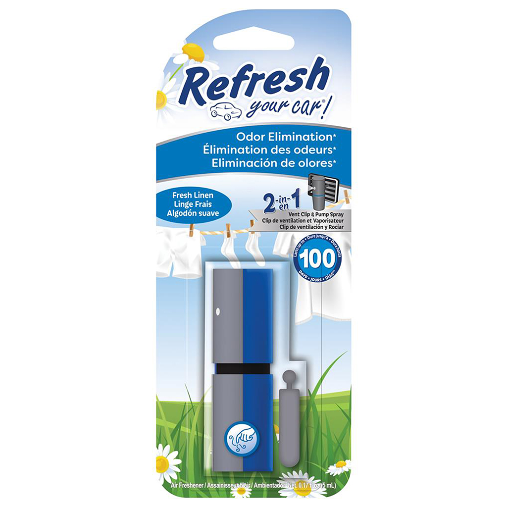 Refresh Odor Elimination Vent Clip Pump Spray- Fresh Linen