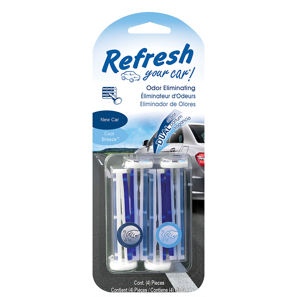 Refresh Dual Scent Vent Stick Air Freshener - New Car/Cool Brz