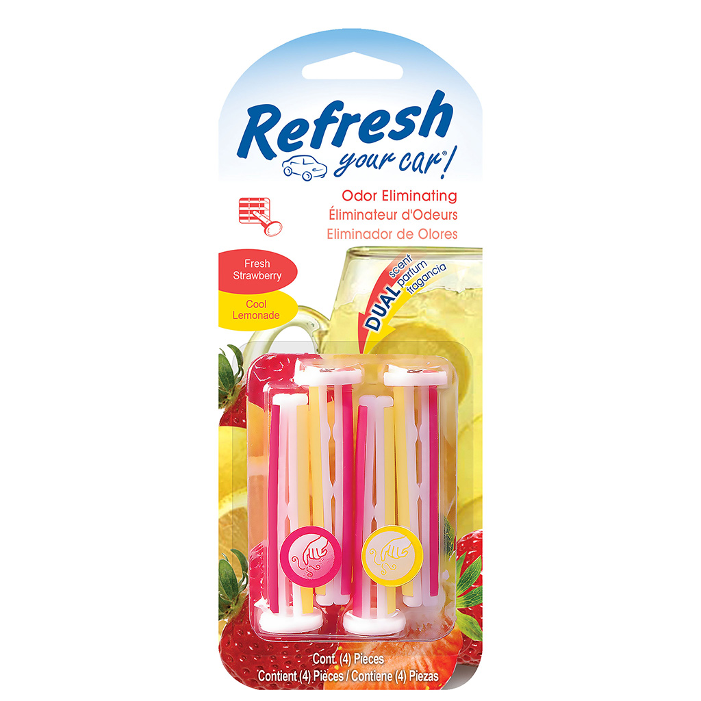 Refresh Dual Scent Vent Stick Air Freshener - Straw/Lemonade