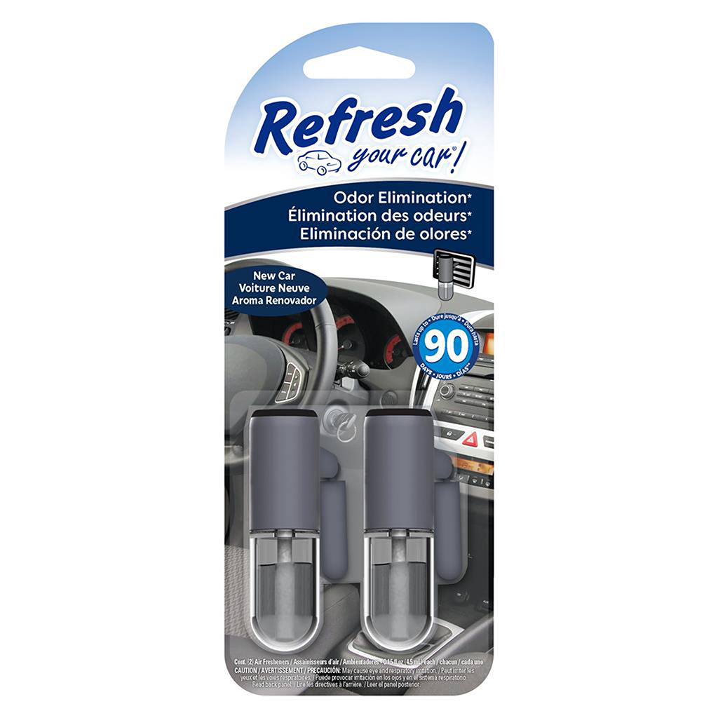 Refresh Auto Mini Oil Wick Vent Air Freshener - New Car
