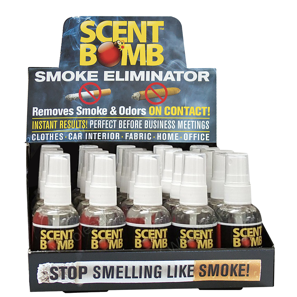 Scent Bomb Spray Bottle Air Freshener Display - 20 Piece Smoke Eliminator