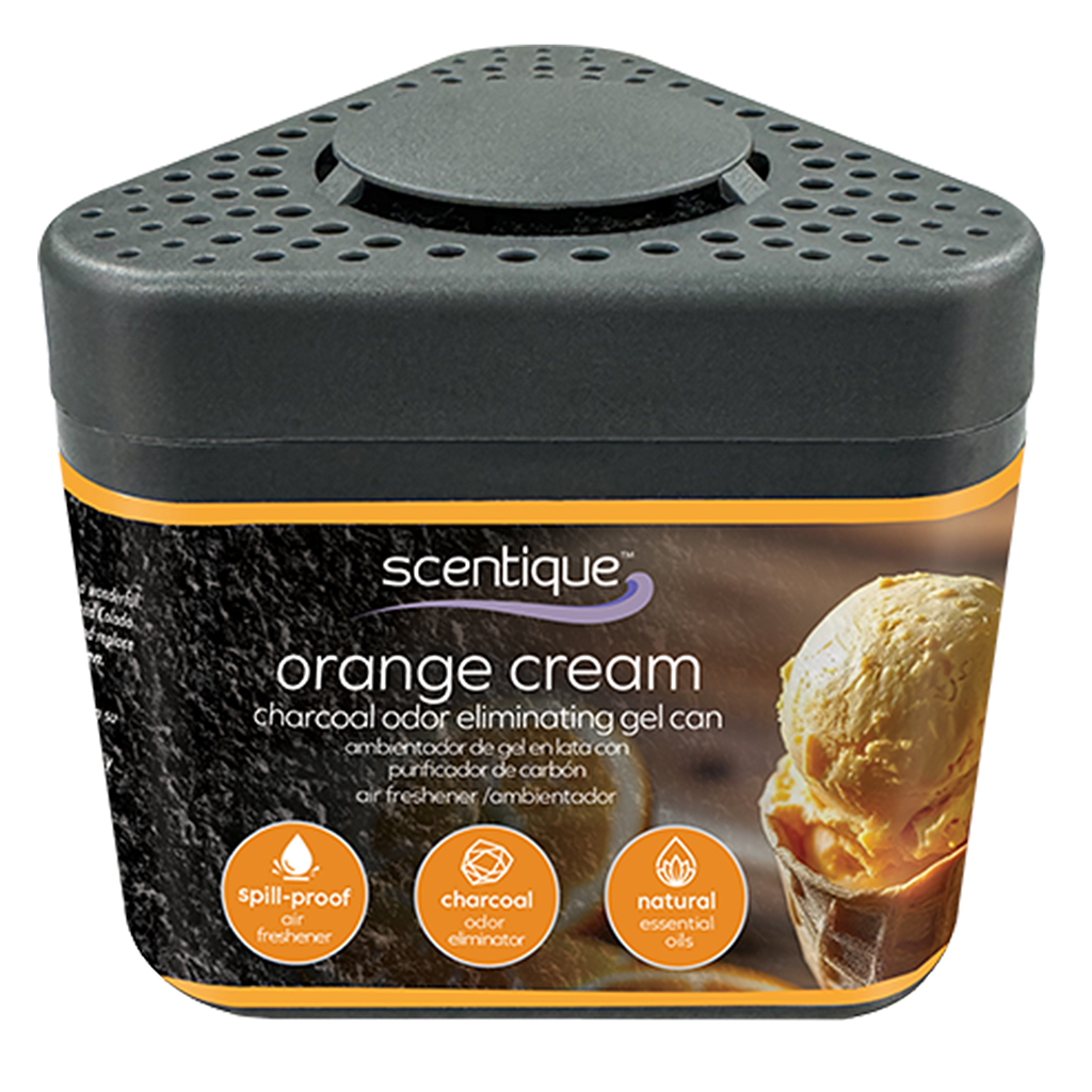 Scentique Odor Eliminating Charcoal Gel Air Freshener - Orange Cream