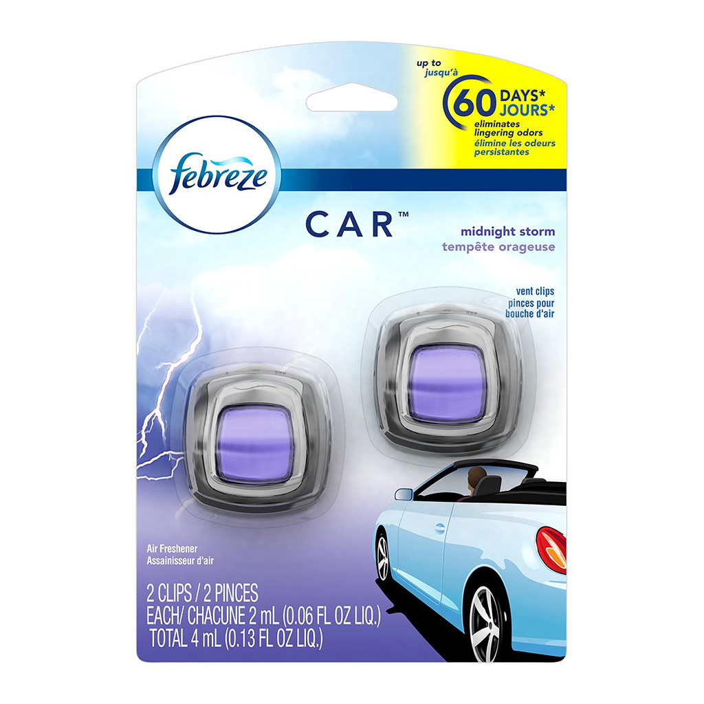 Febreze Car Vent 2 Count Air Freshener - Midnight Storm