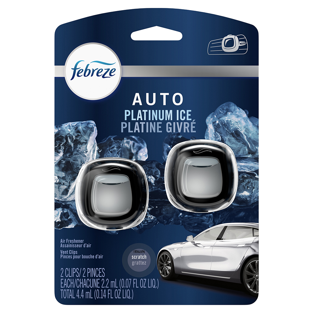 Febreze Auto Vent 2 Count Air Freshener - Platinum Ice