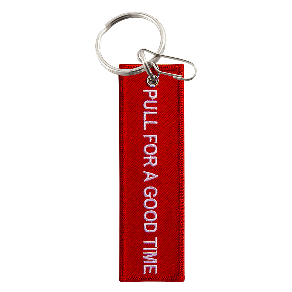 Pull For A Good Time Embroidered Woven Key Chain