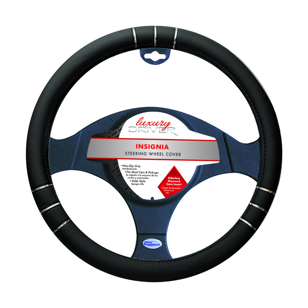 Luxury Driver Steering Wheel Cover - Insignia Black