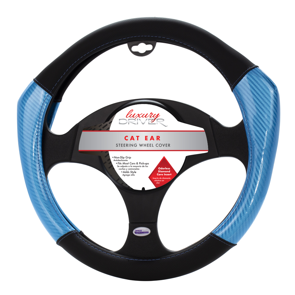 Luxury Driver Blue Cat Ear Steering Wheel Cover