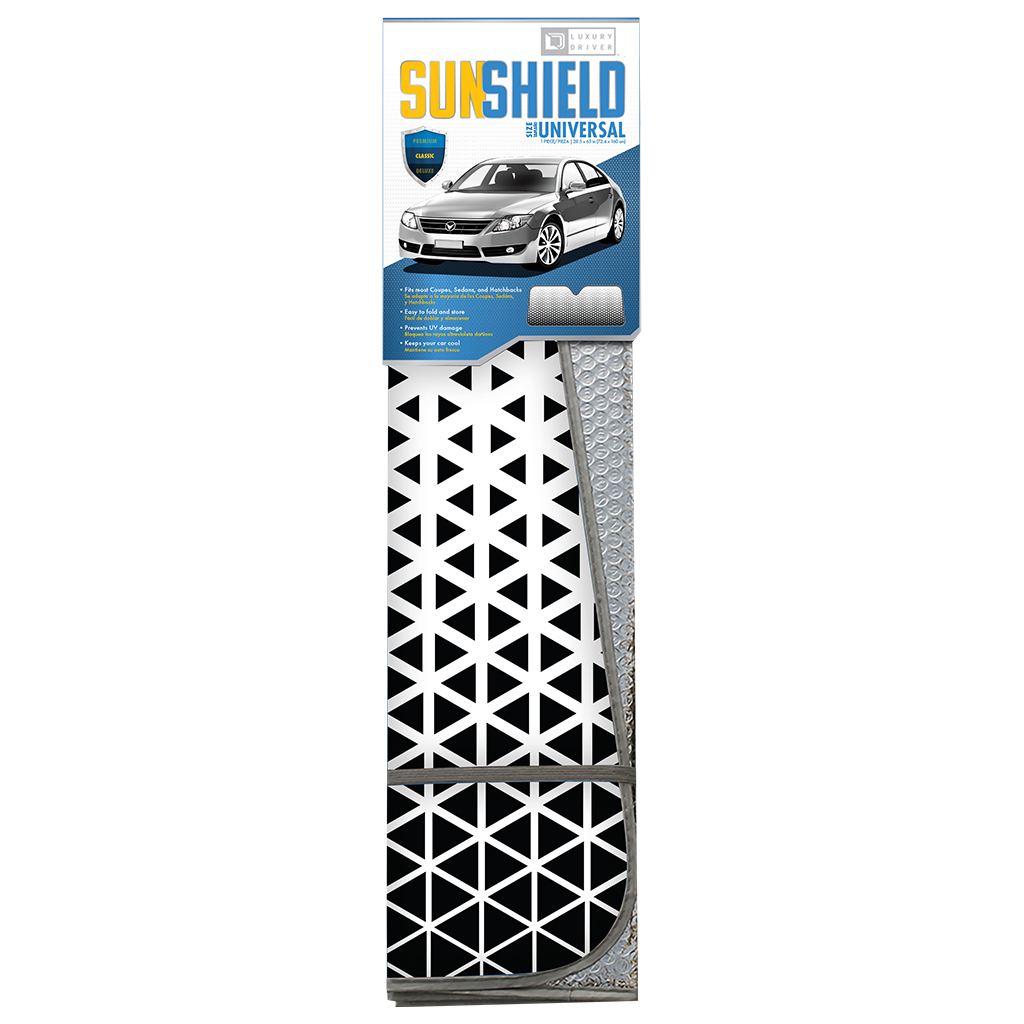 Luxury Driver Sun Shield Classic Black & White Vibes -Universal