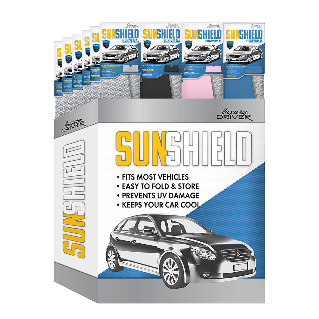 Luxury Driver Classic Accordion Sunshield Universal Display 24 Pc