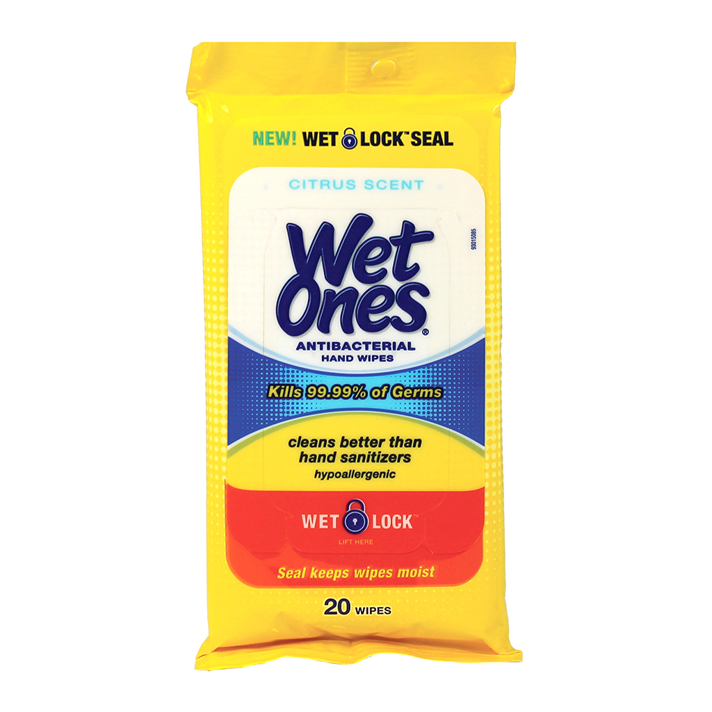 Citrus Antibacterial Wet Ones - 20 Count Pack