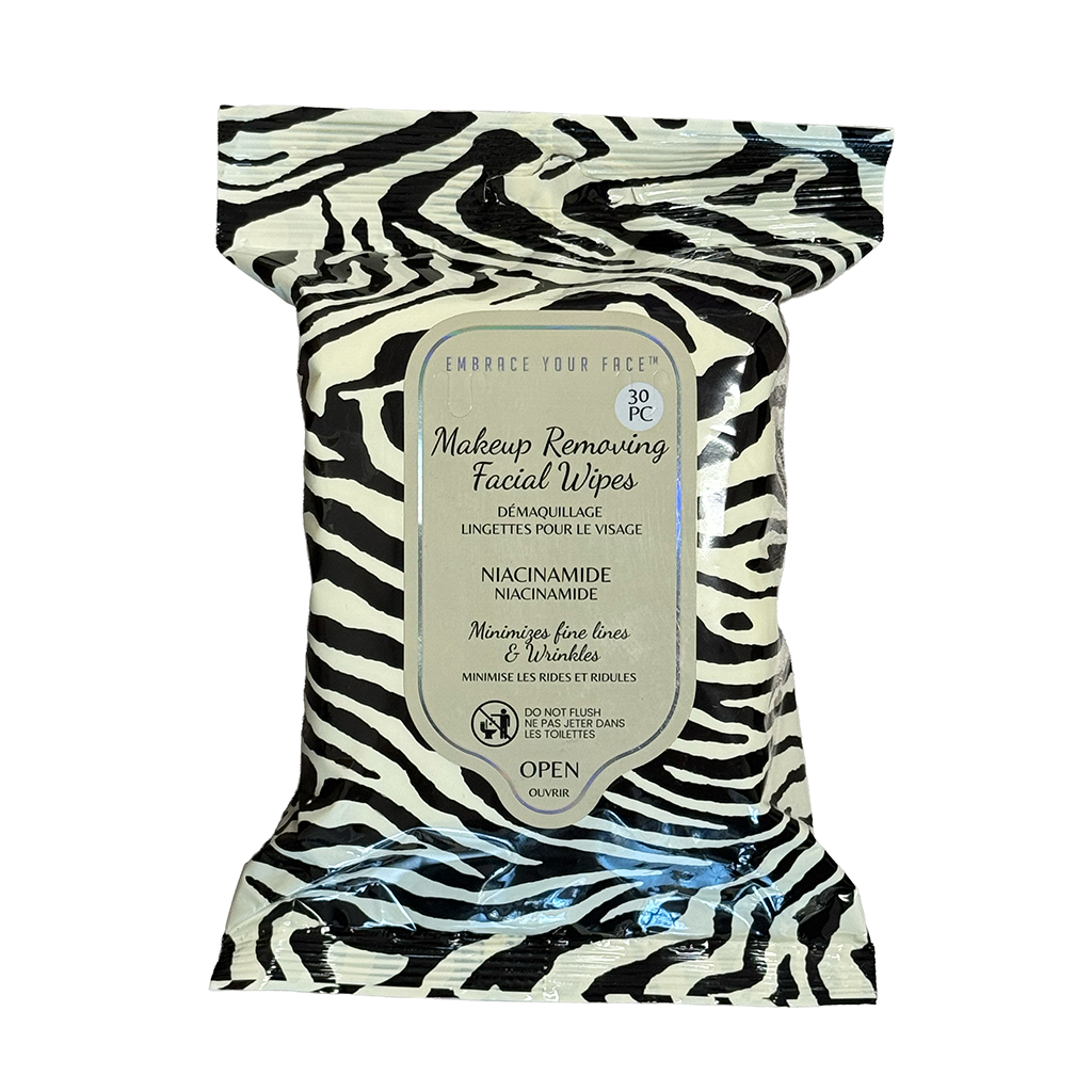Makeup Removing Wipes 24 Piece Display - Animal Print