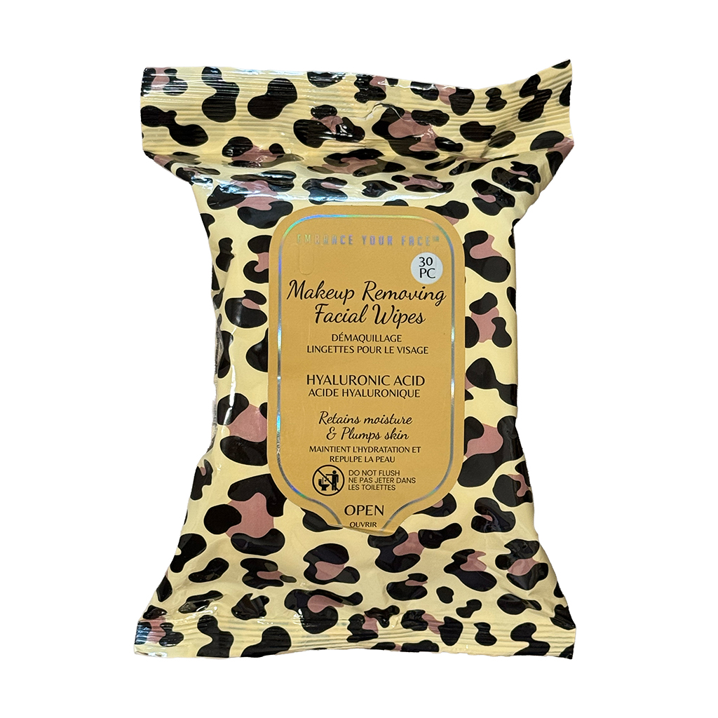 Makeup Removing Wipes 24 Piece Display - Animal Print