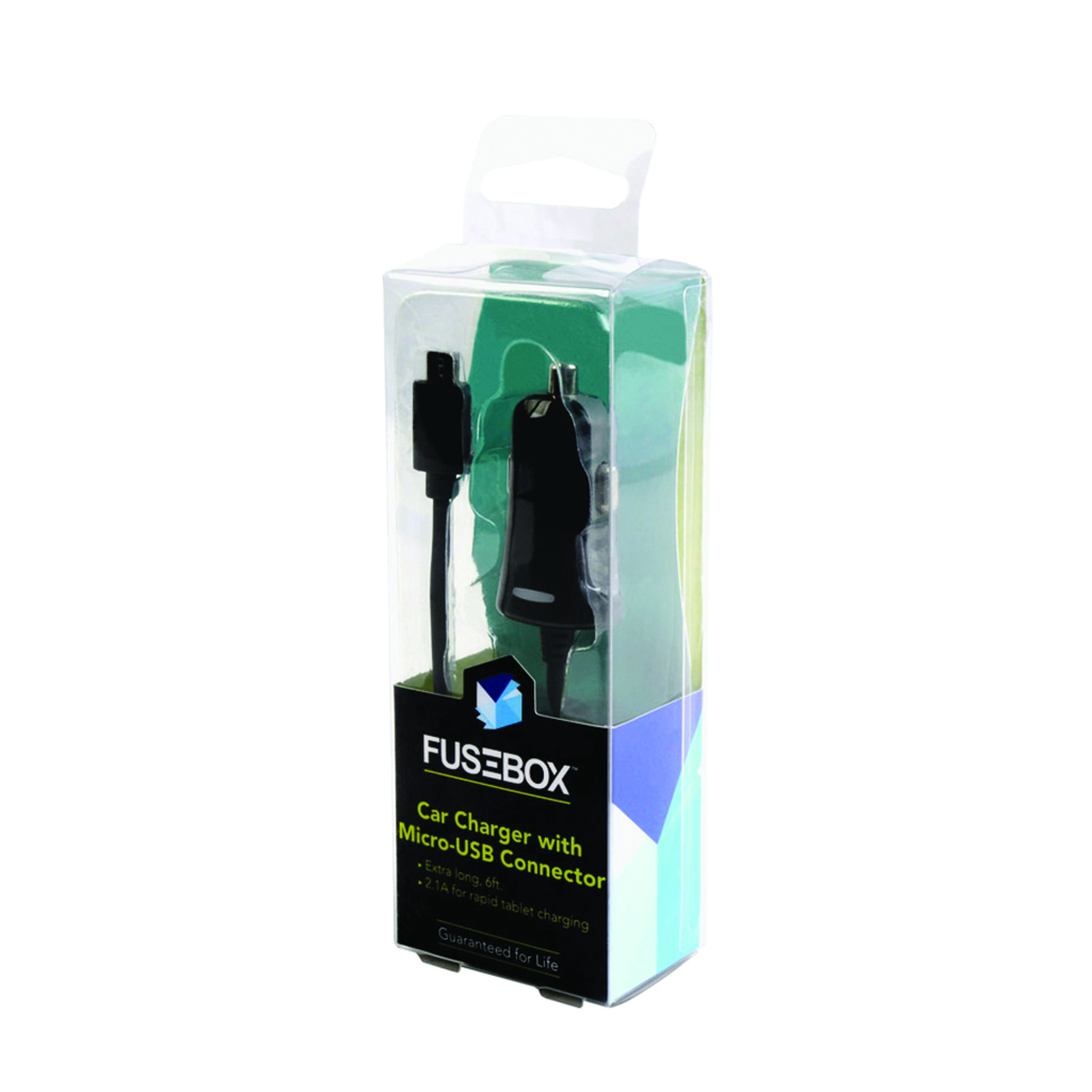 2.1 Amp 6 Foot Car Charger With Micro Usb Cable