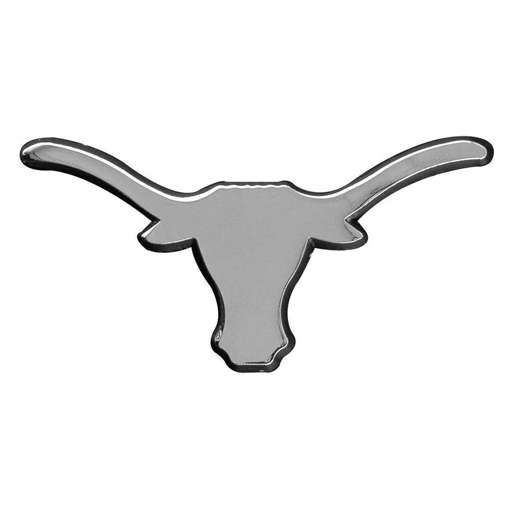 NEW Texas Longhorns Chrome ABS Plastic Car Stick On Emblem