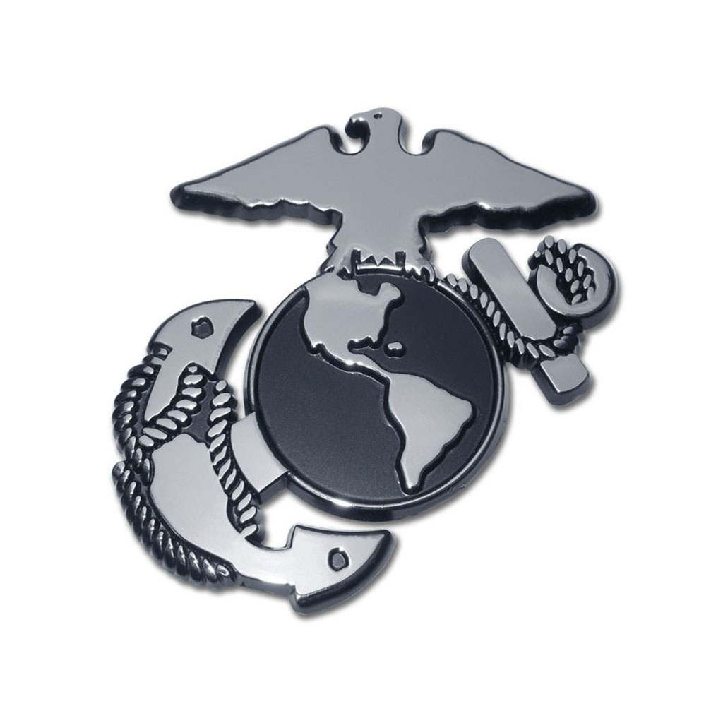 Chrome Auto Emblem - U.S. Marines (Insignia)
