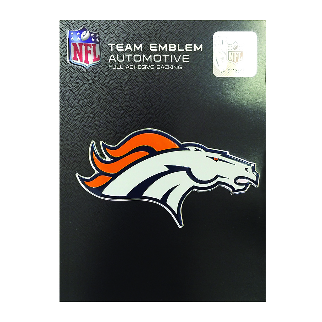 Chrome Auto Emblem - Denver Broncos