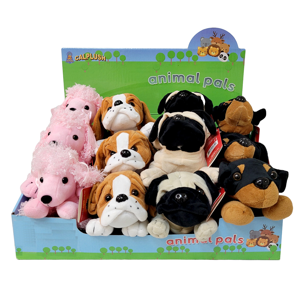 Plush Dog Display - 12 Piece Assortment