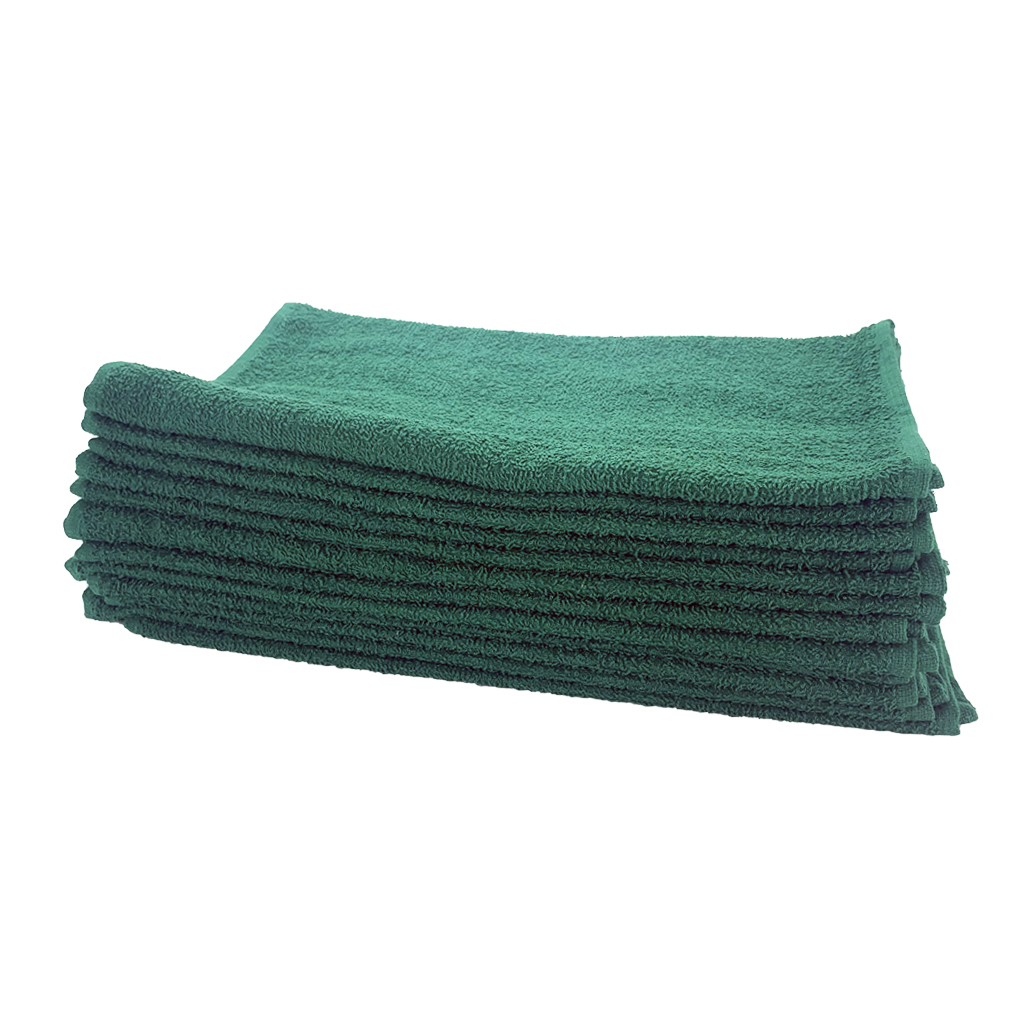 Cotton Terry Towel 16 x 24 1 Dozen- Green