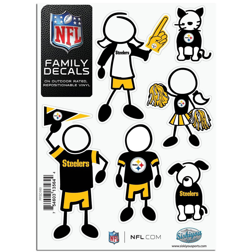 Family Car Decals - Pittsburg Steelers