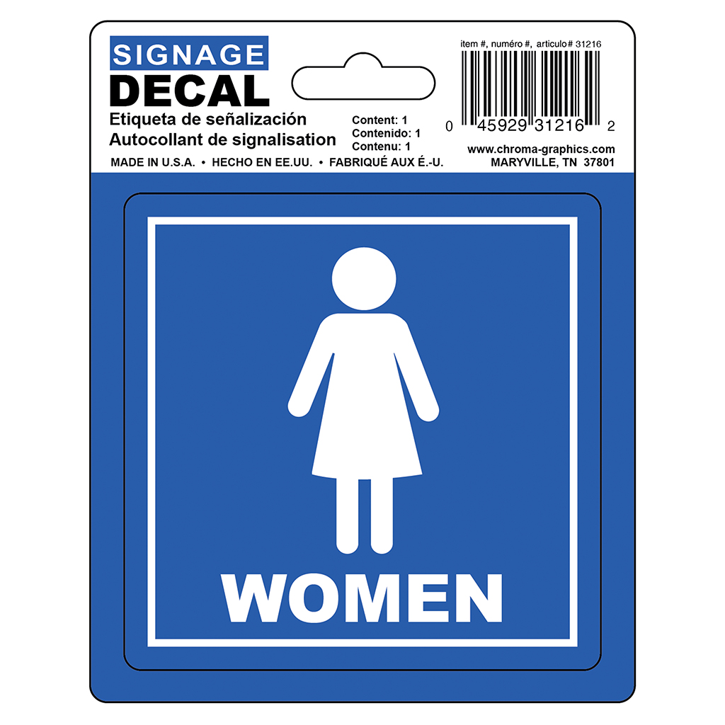 Safety Decal - Women Restroom