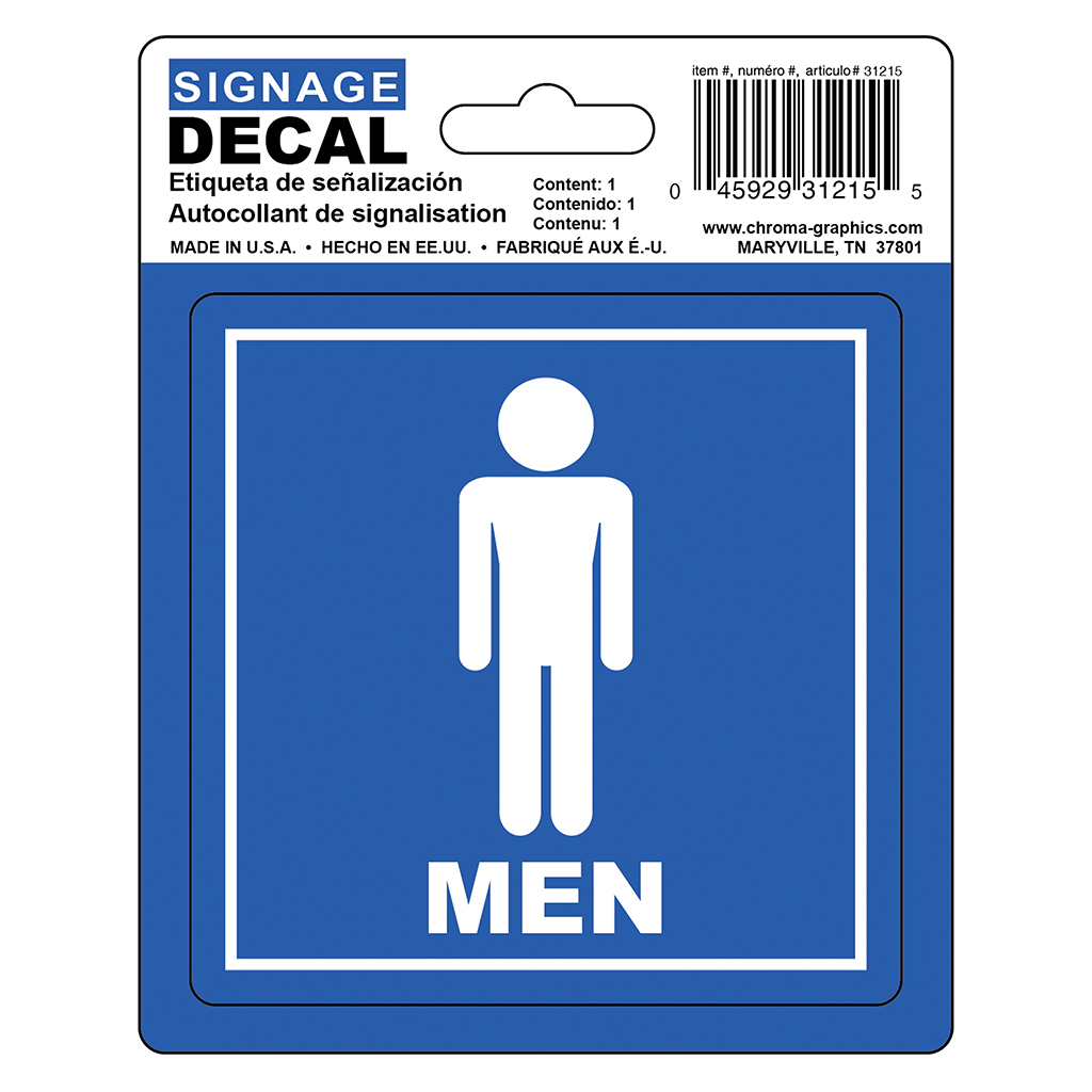 Safety Decal - Men Restroom