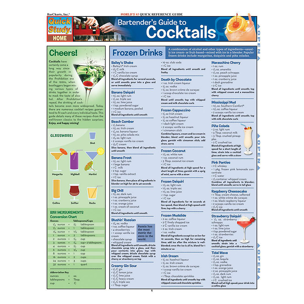 Quick Study-Bar Guide Cocktails - 5 Pack