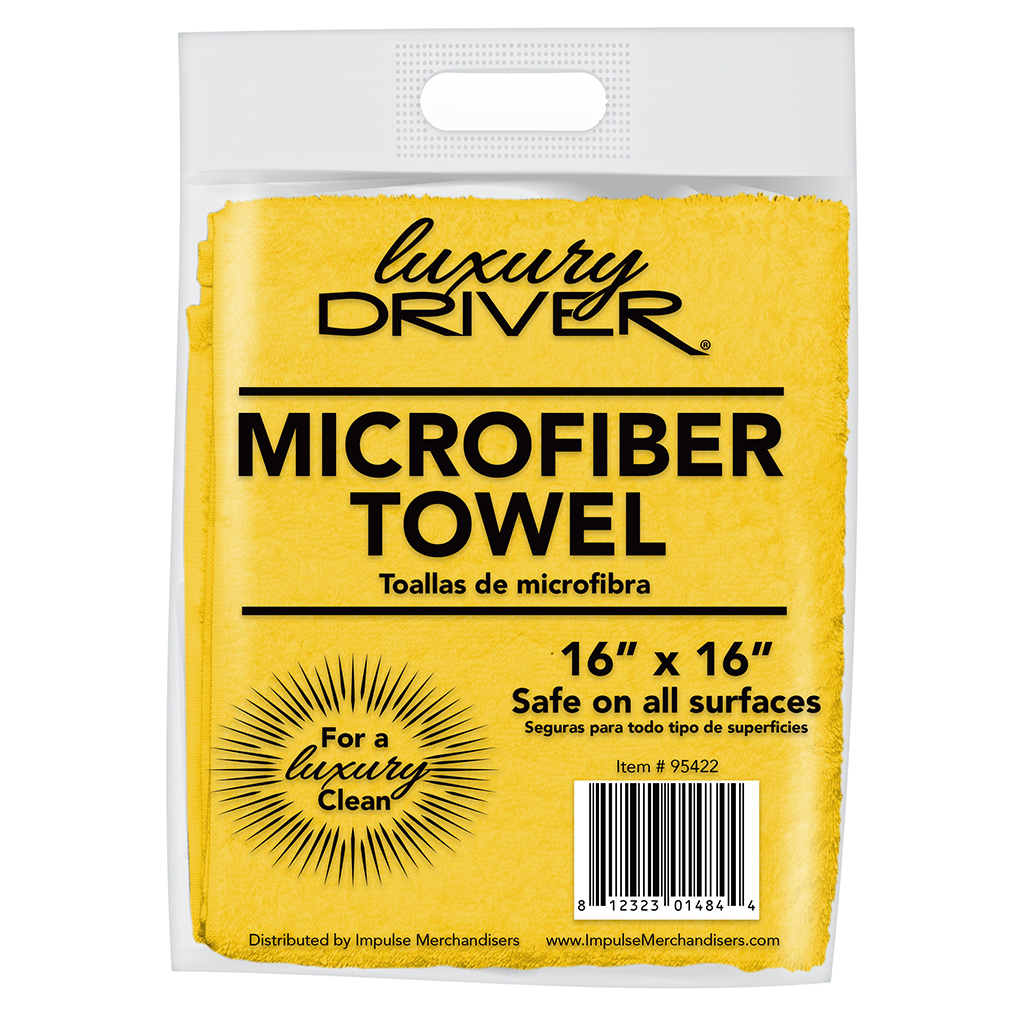 Luxury Driver 16"x16" Microfiber Dry Vending Towel - 100ct - Yellow