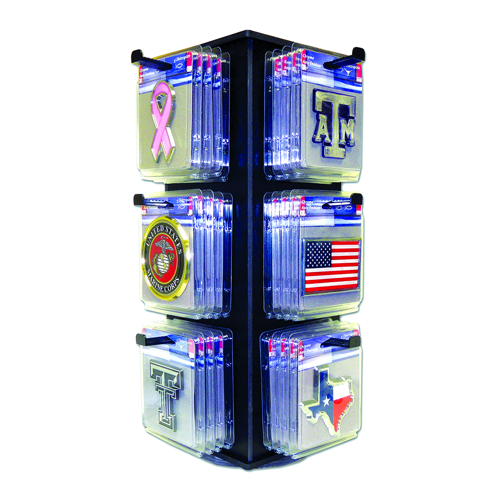 Emblem Spinner Rack (Empty-72 Pieces)