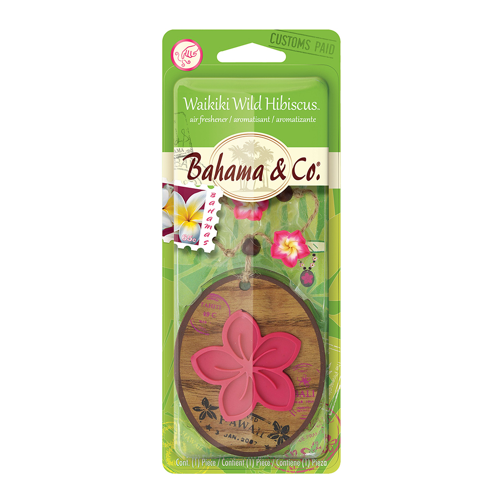 Bahama & Co. Wood Burned Necklace - Waikiki Wild Hibiscus