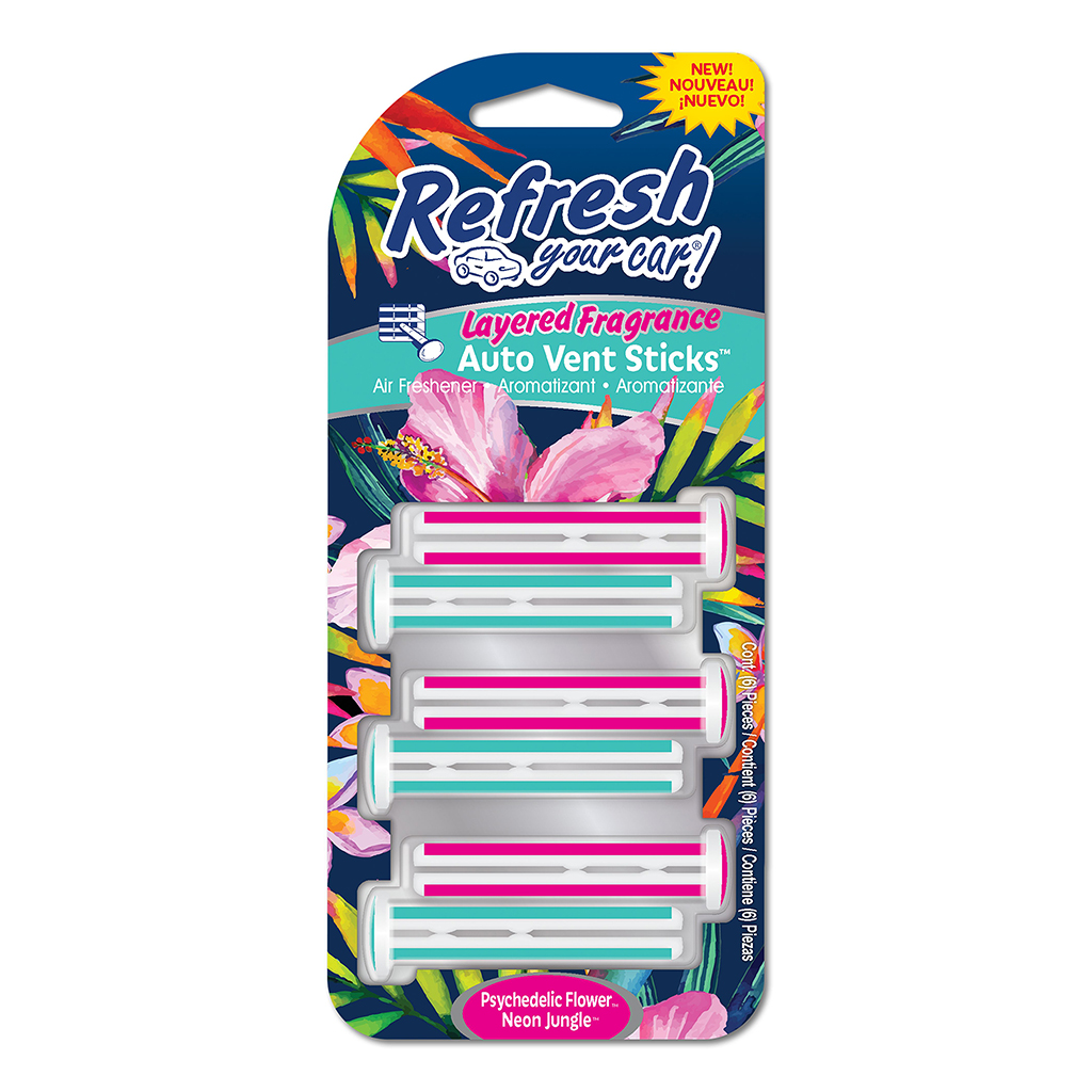 Ryc 6Pk Vent Sticks -Psychedelic Flower/ Neon Jungle