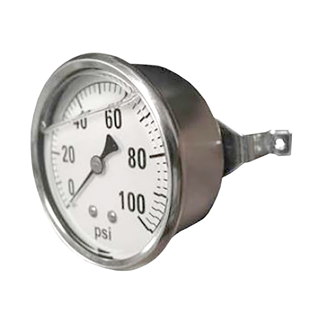 Stainless Steel Case Back Mounted Liquid Filled Gauge 600 Psi