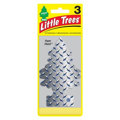 Little Tree Air Freshener 3 Pack - Pure Steel