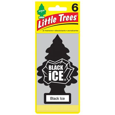 Little Tree Air Freshener 6 Pack - Black Ice