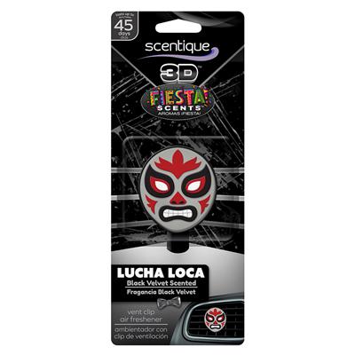 Scentique 3D Lucha Loca Air Freshener - Black Velvet